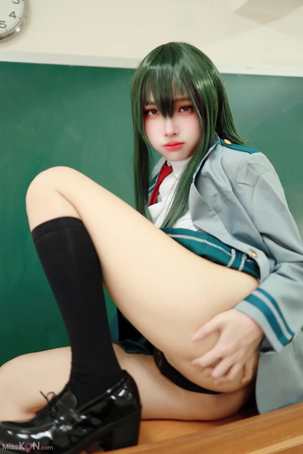 Coser@慕慕Momo: 蛙吹梅雨 學生服 Asui Tsuyu (27 photos) – Page 2
