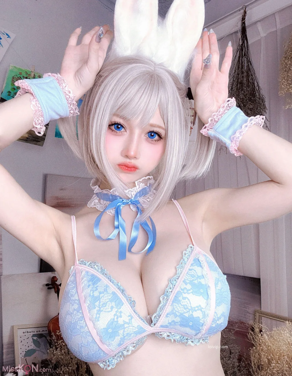 Coser@沖田凜花Rinka: 蓝色兔子 (70 photos + 2 videos) – Page 2