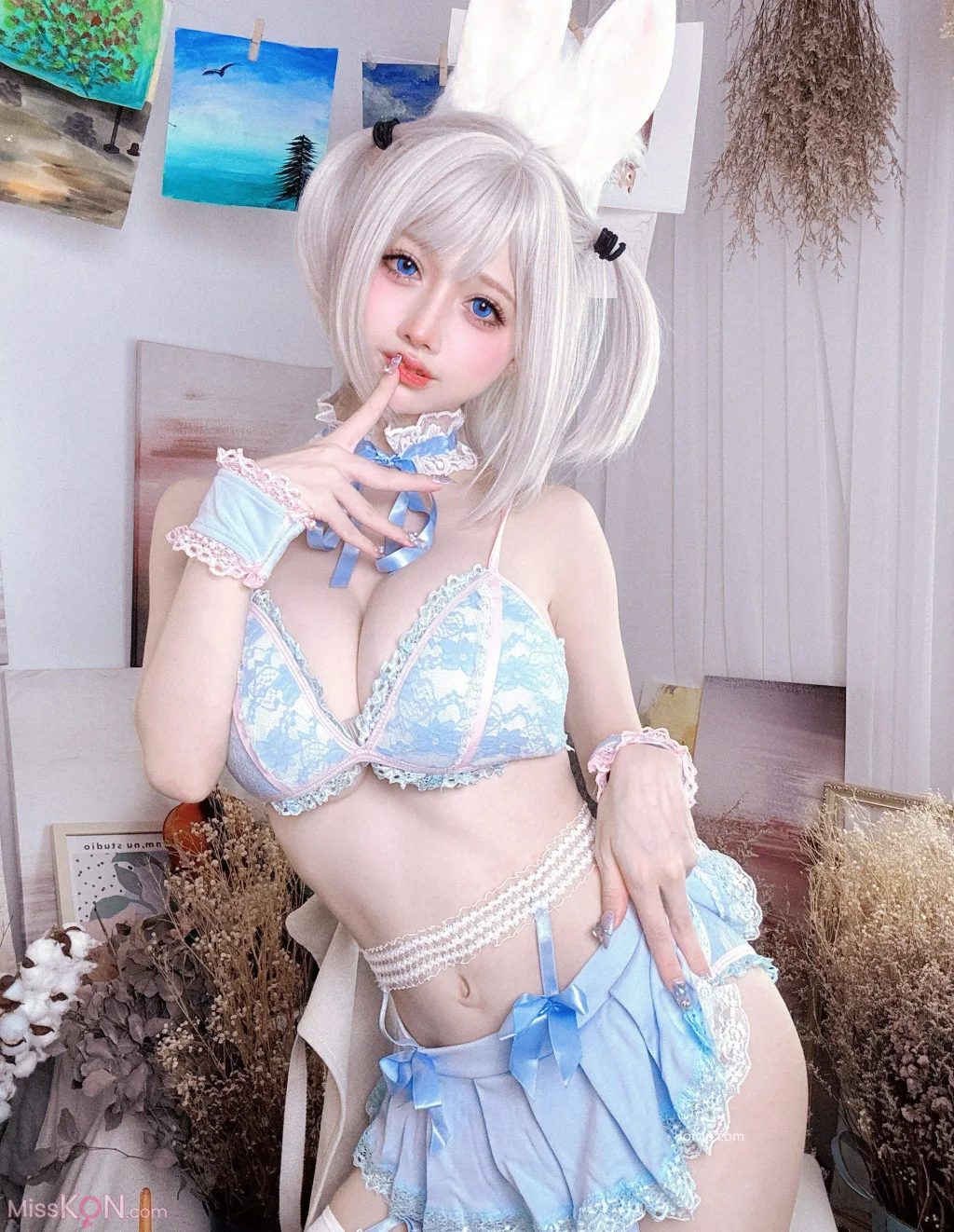 Coser@沖田凜花Rinka: 蓝色兔子 (70 photos + 2 videos) – Page 3
