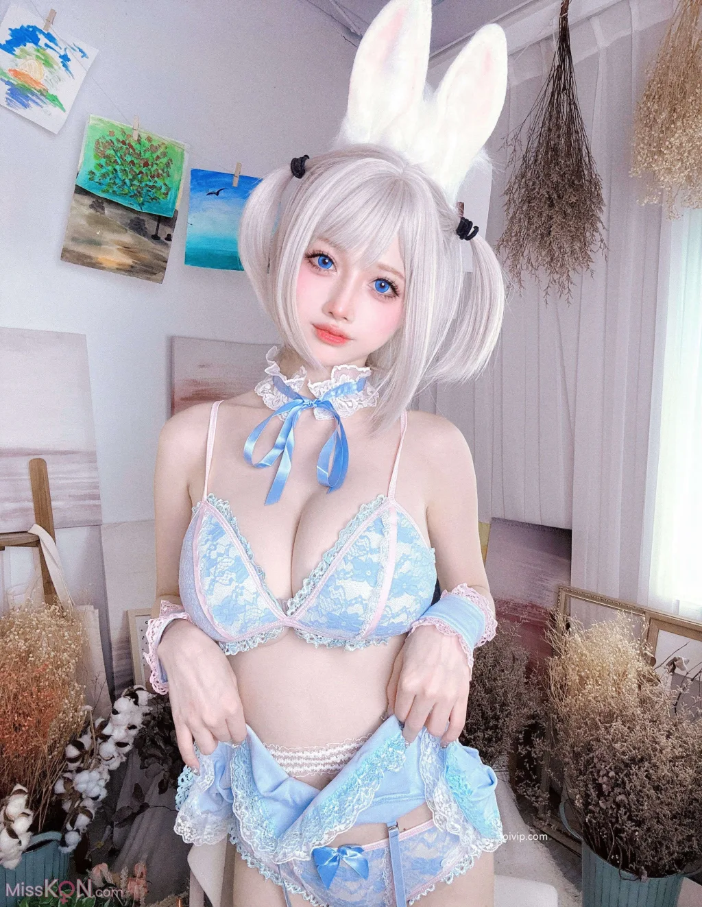 Coser@沖田凜花Rinka: 蓝色兔子 (70 photos + 2 videos) – Page 4
