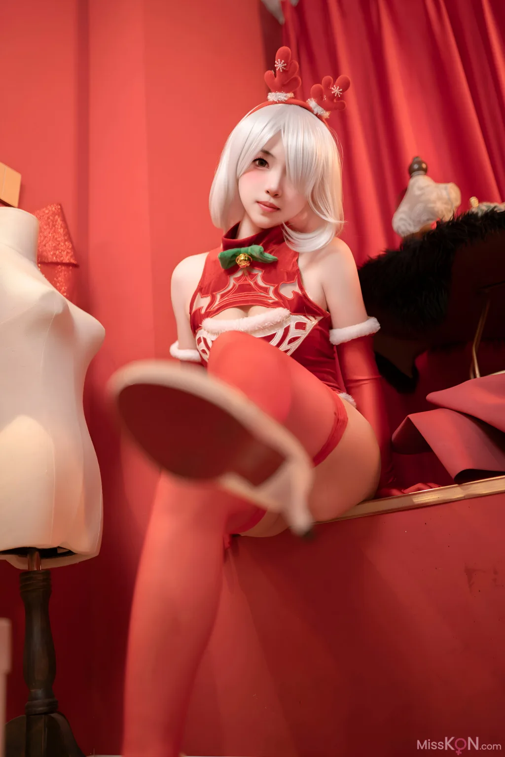 Coser@Bangni邦尼: 圣诞尼尔 红裙御姐 (132 photos) – Page 3