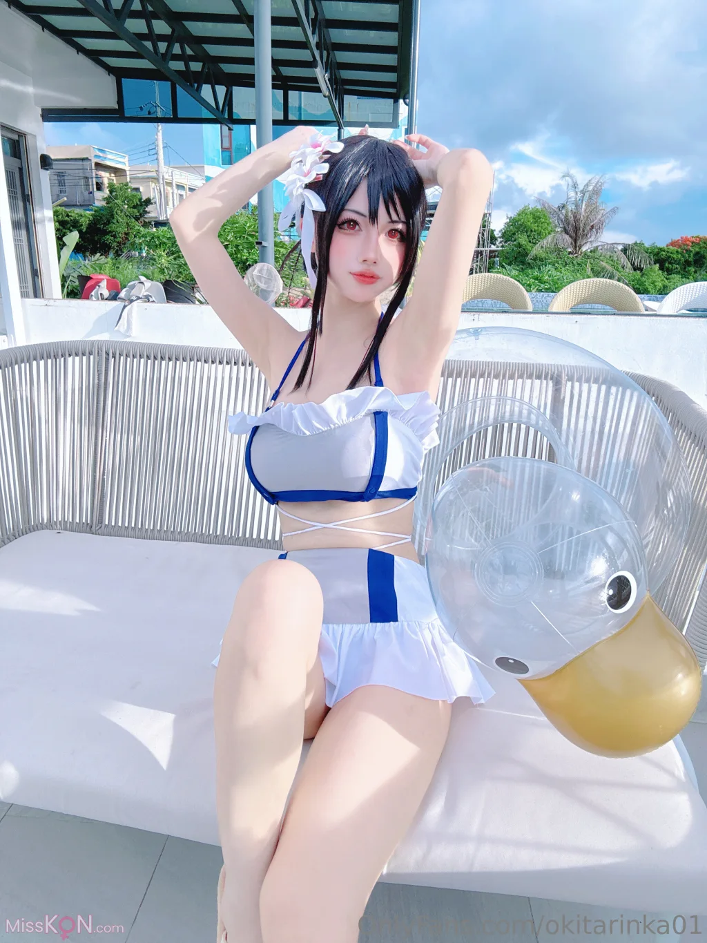Coser@沖田凜花Rinka: Tifa (50 photos)