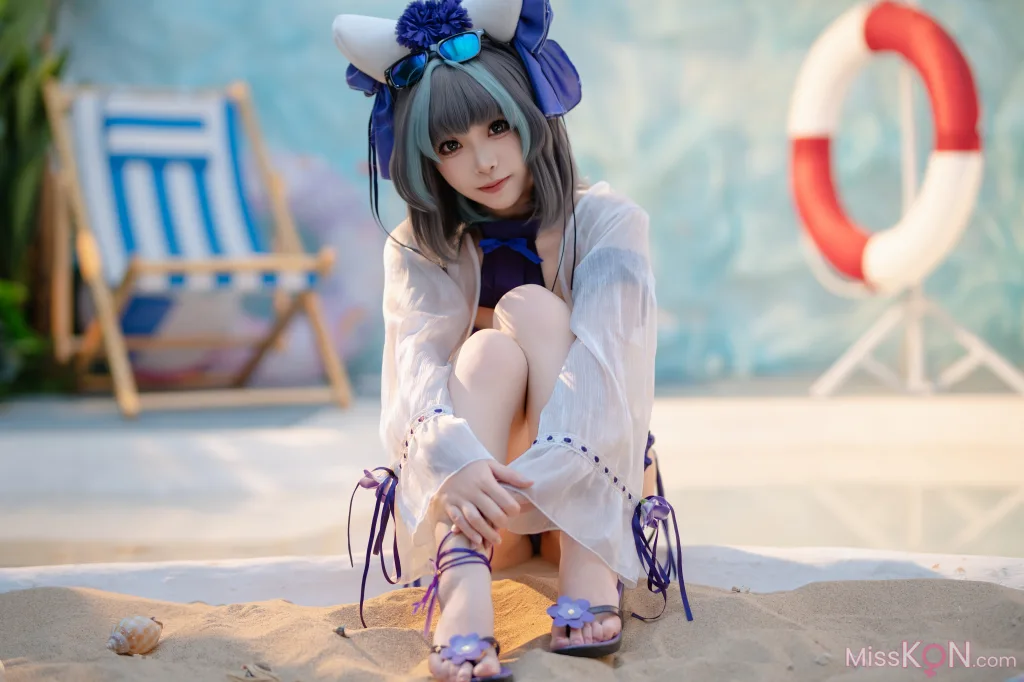 Coser@Bangni邦尼: 泳装柴郡 (86 photos)