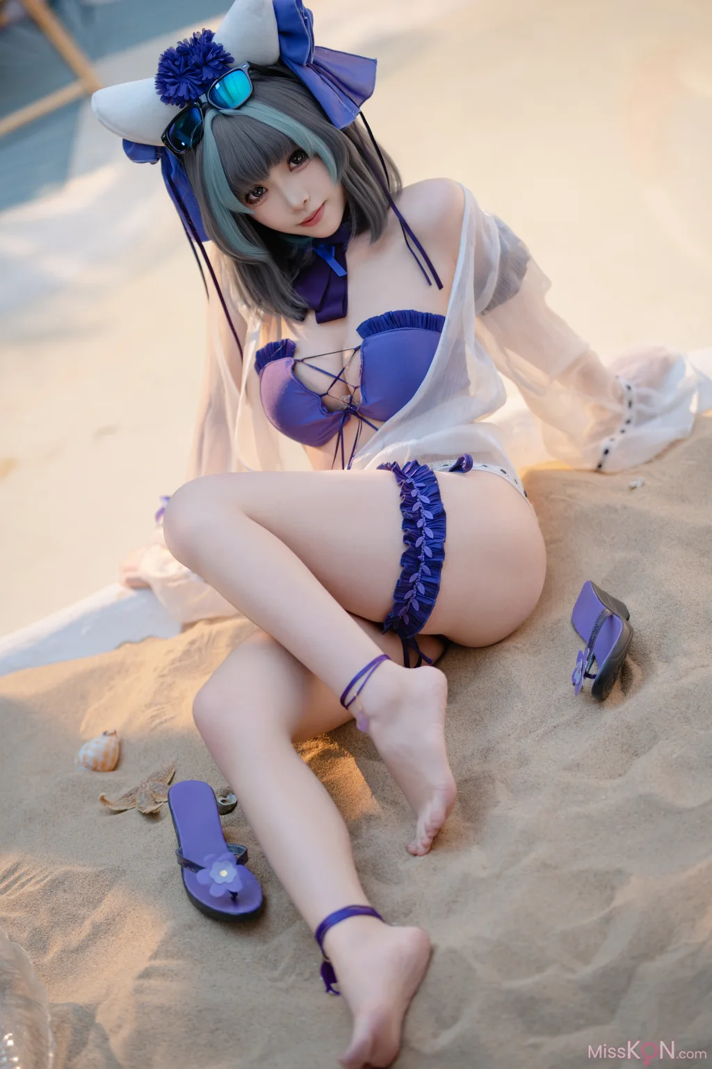 Coser@Bangni邦尼: 泳装柴郡 (86 photos)