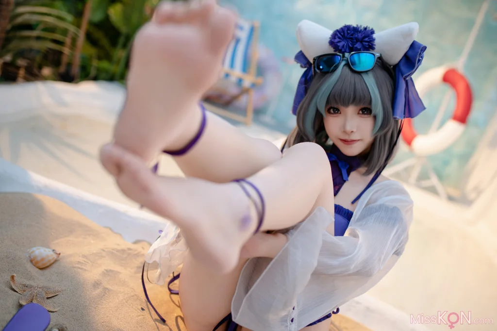 Coser@Bangni邦尼: 泳装柴郡 (86 photos)