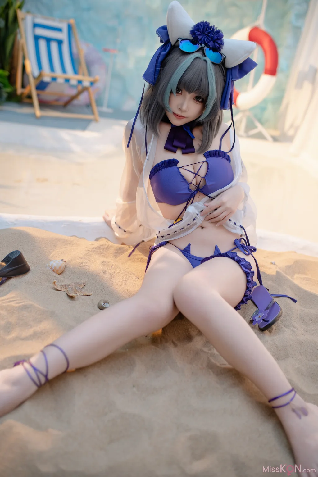 Coser@Bangni邦尼: 泳装柴郡 (86 photos)