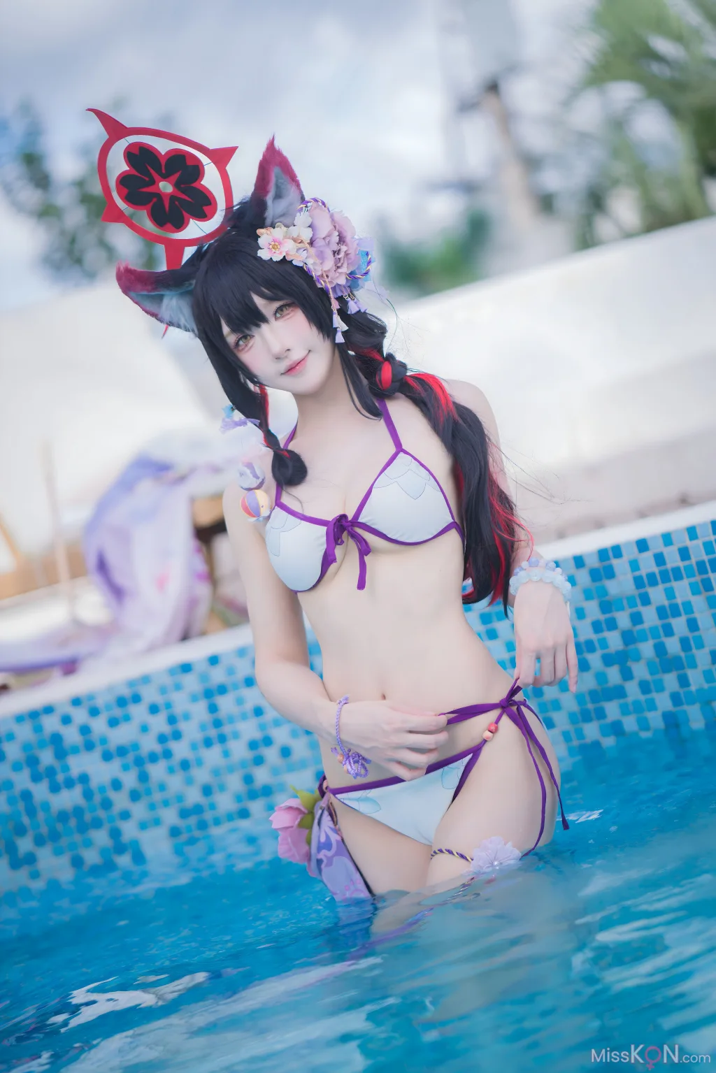 Coser@阿包也是兔娘: 蔚蓝档案 狐坂若藻 水着 (32 photos) – Page 2