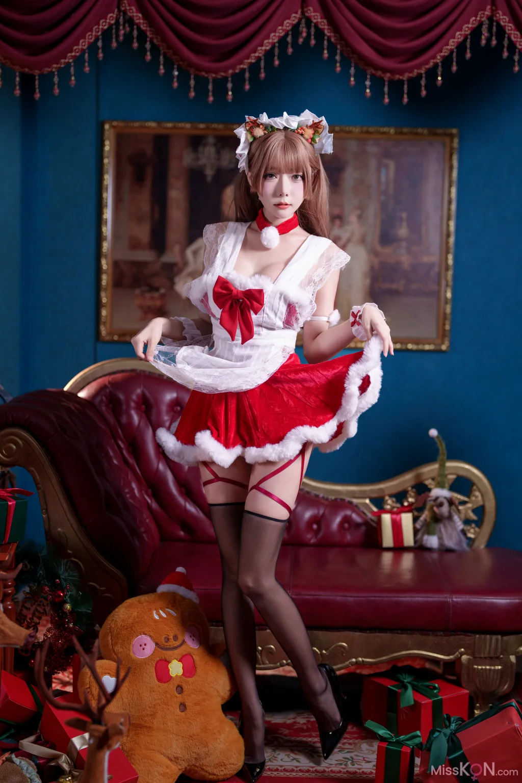 Coser@香草喵露露: 圣诞红白场景素材 (47 photos + 2 videos) – Page 2