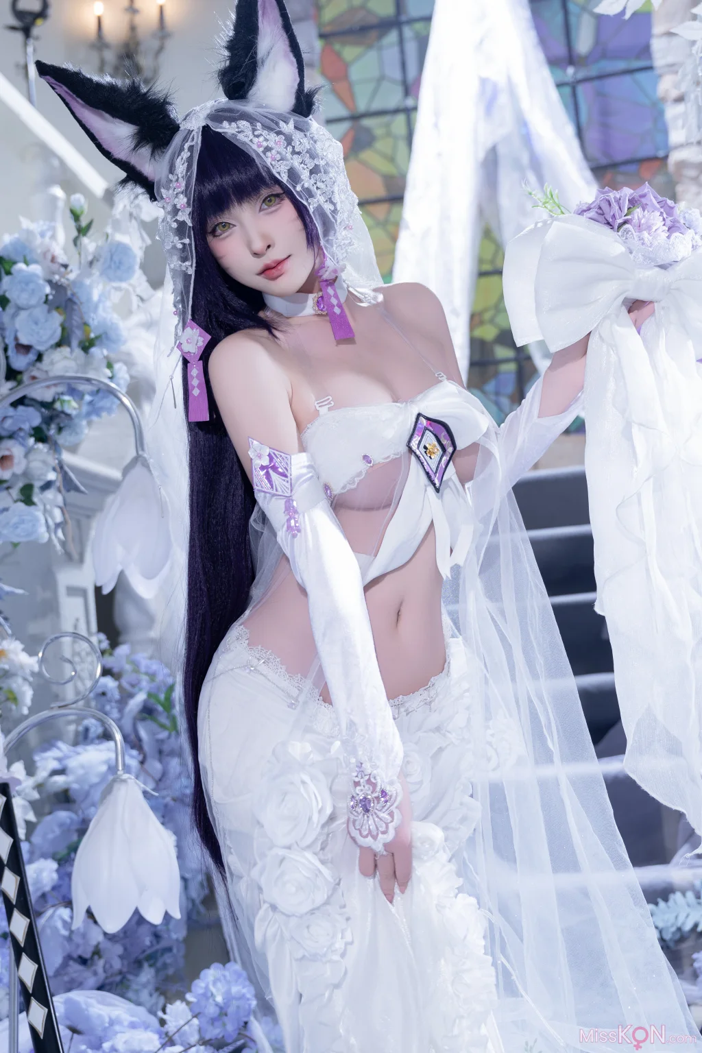 Coser@清水由乃: 碧蓝航线 武藏 紫藤花 (51 photos + 1 video)