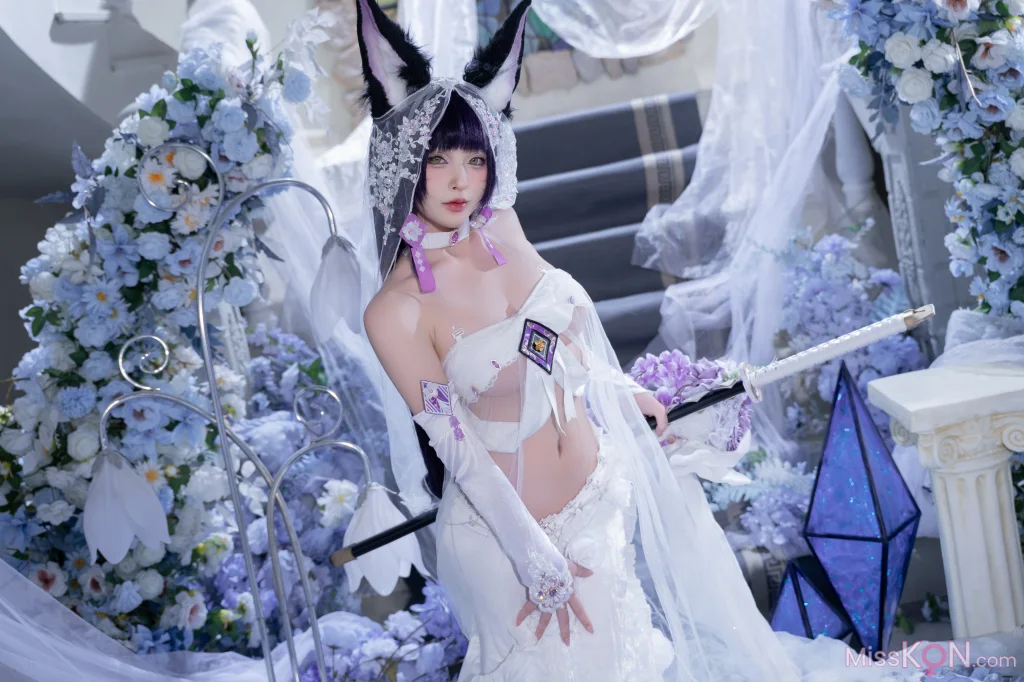 Coser@清水由乃: 碧蓝航线 武藏 紫藤花 (51 photos + 1 video)