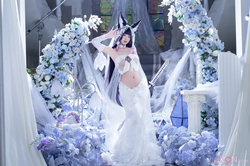 Coser@清水由乃: 碧蓝航线 武藏 紫藤花 (51 photos + 1 video)