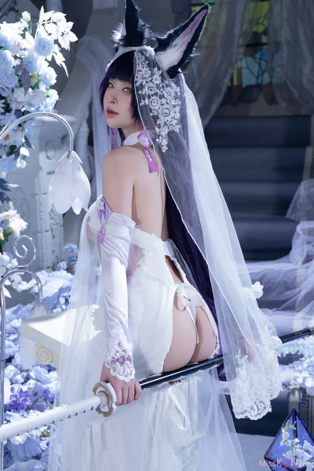 Coser@清水由乃: 碧蓝航线 武藏 紫藤花 (51 photos + 1 video)