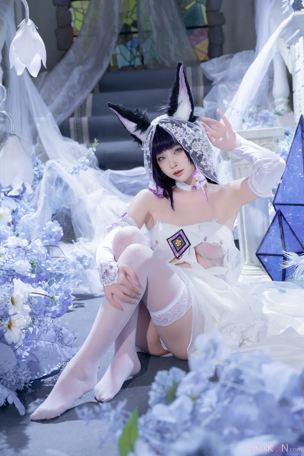 Coser@清水由乃: 碧蓝航线 武藏 紫藤花 (51 photos + 1 video) – Page 3