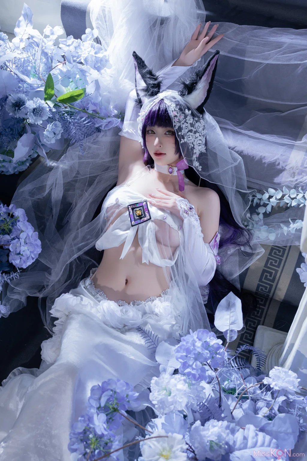 Coser@清水由乃: 碧蓝航线 武藏 紫藤花 (51 photos + 1 video) – Page 3