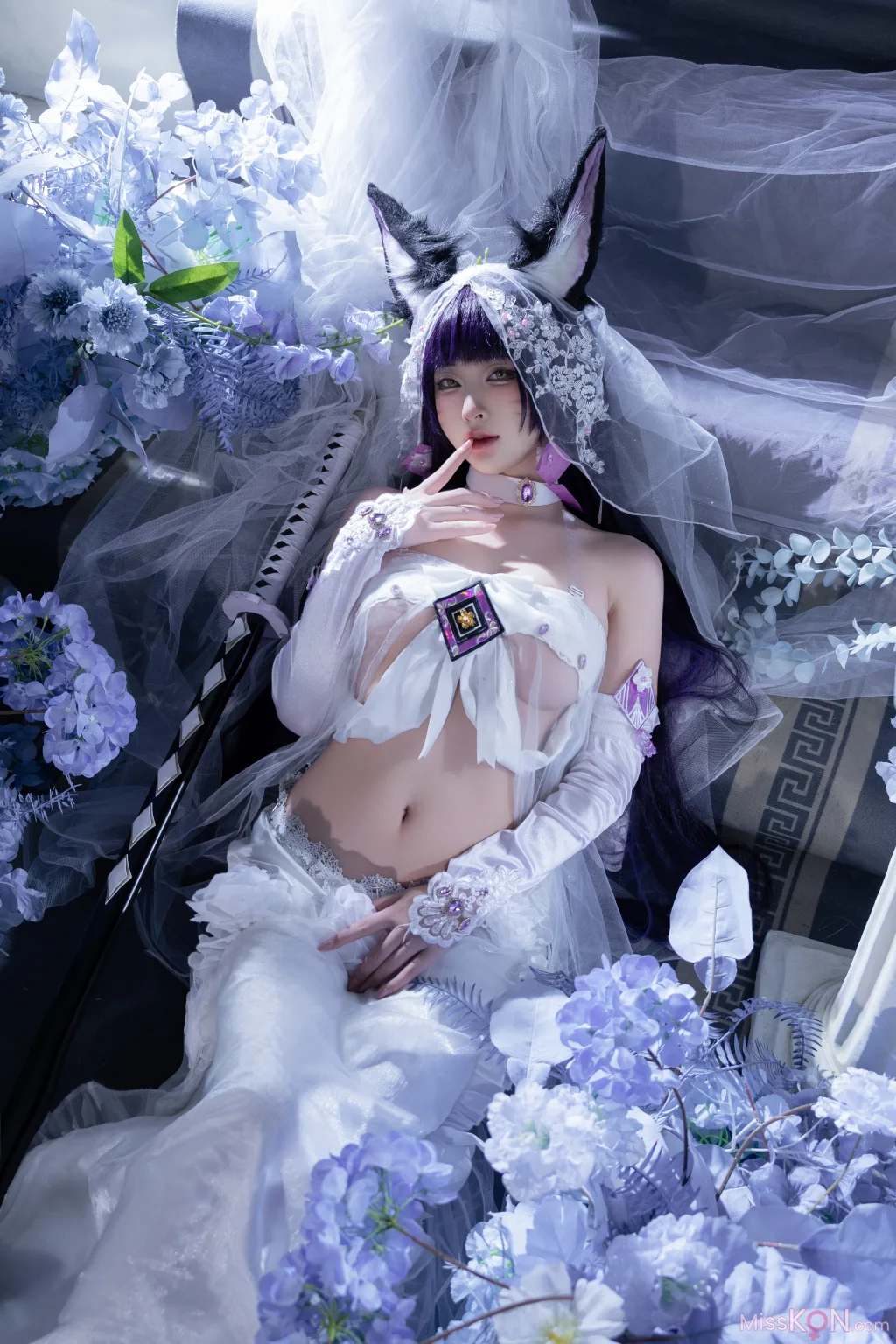 Coser@清水由乃: 碧蓝航线 武藏 紫藤花 (51 photos + 1 video) – Page 3