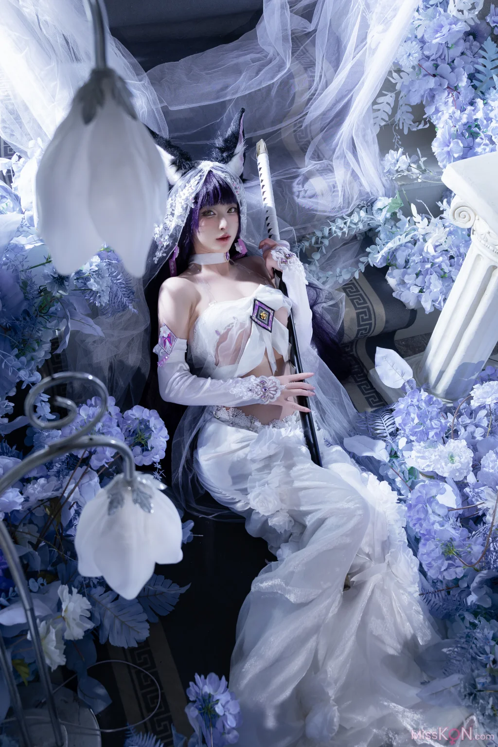Coser@清水由乃: 碧蓝航线 武藏 紫藤花 (51 photos + 1 video) – Page 3