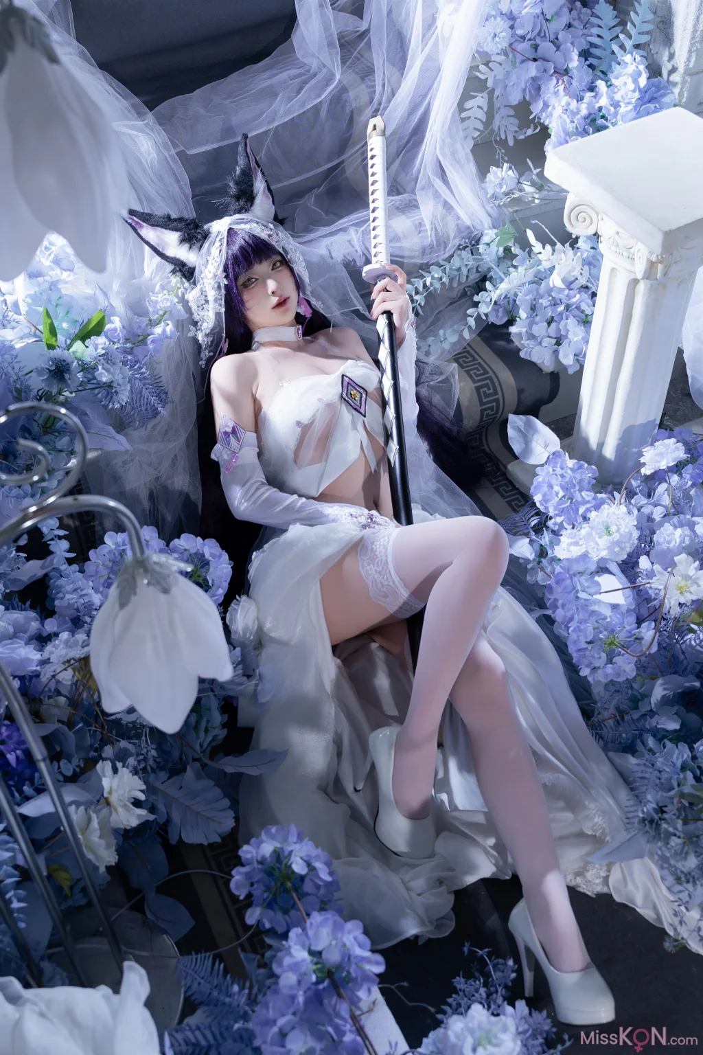 Coser@清水由乃: 碧蓝航线 武藏 紫藤花 (51 photos + 1 video) – Page 3