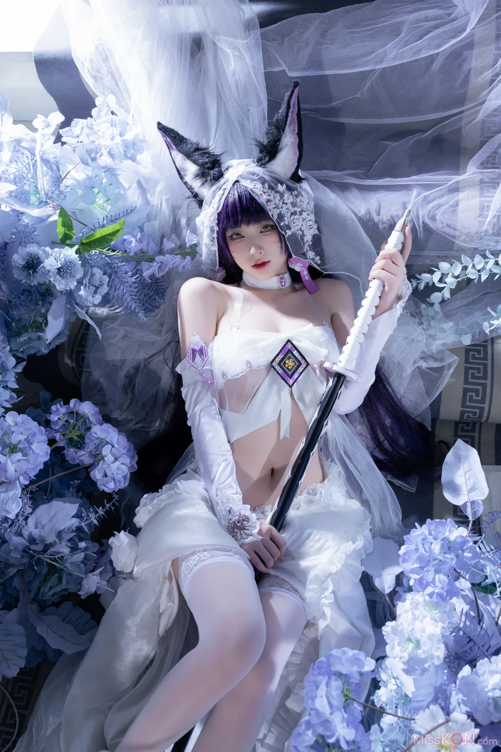 Coser@清水由乃: 碧蓝航线 武藏 紫藤花 (51 photos + 1 video) – Page 3