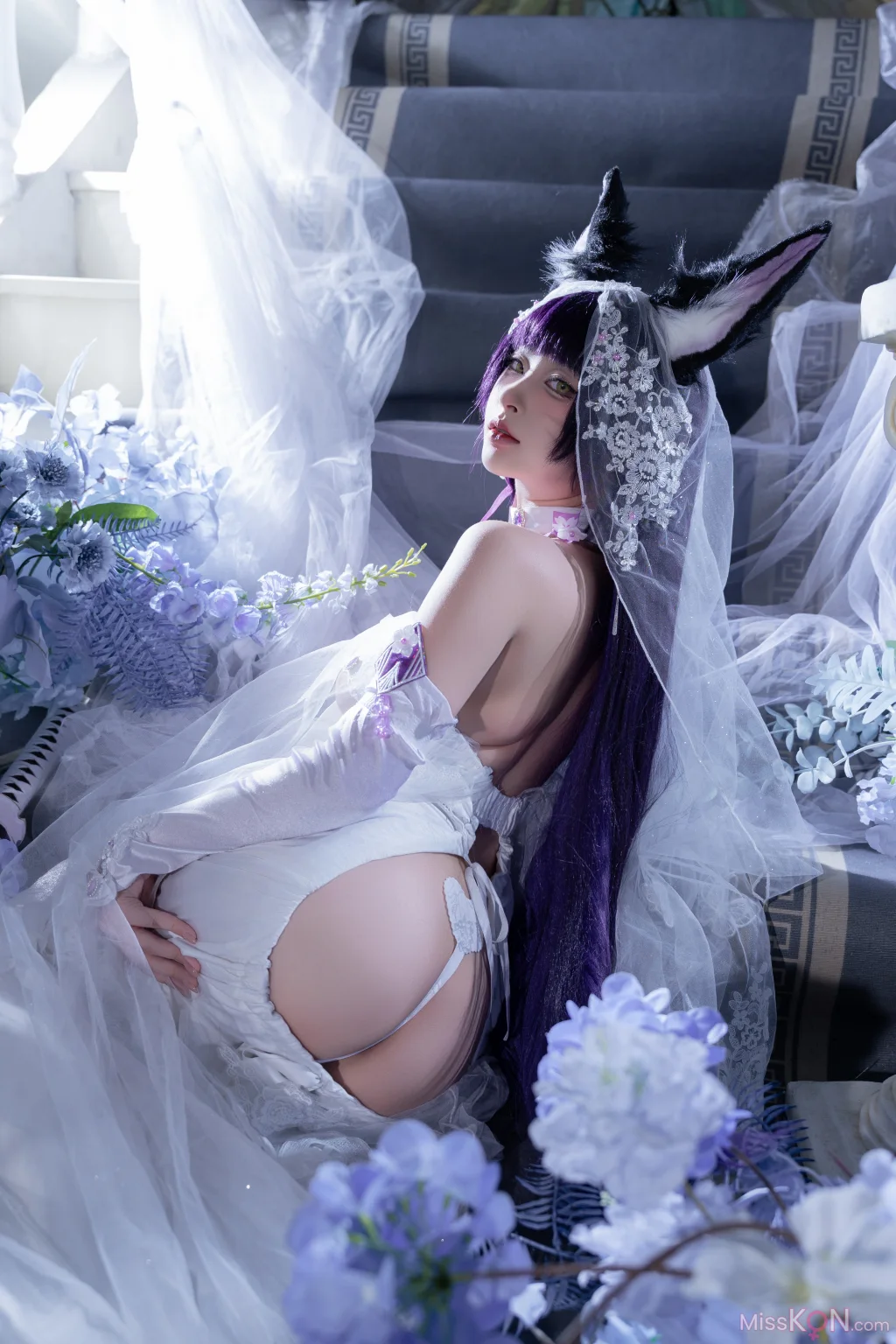 Coser@清水由乃: 碧蓝航线 武藏 紫藤花 (51 photos + 1 video) – Page 3