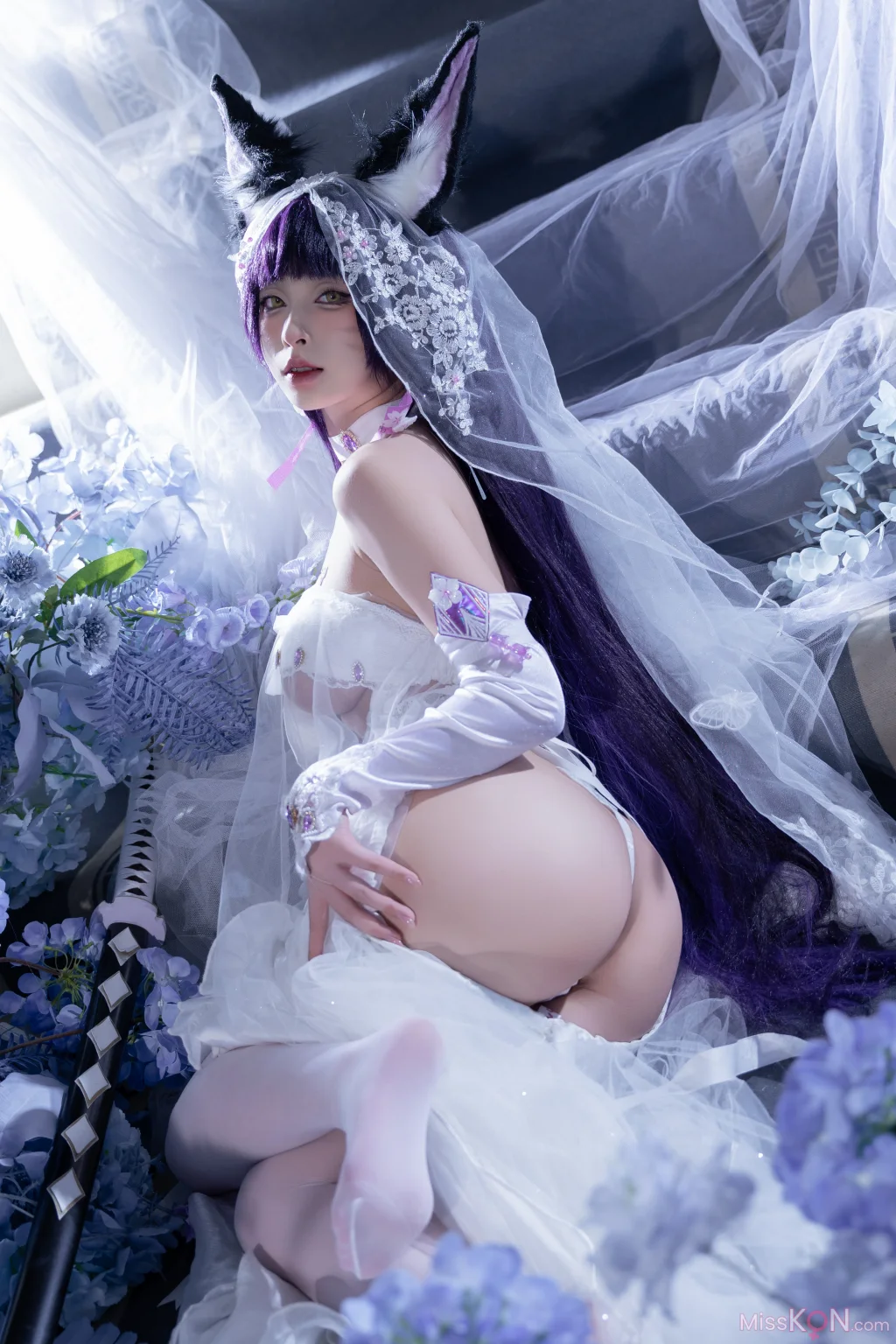 Coser@清水由乃: 碧蓝航线 武藏 紫藤花 (51 photos + 1 video) – Page 3