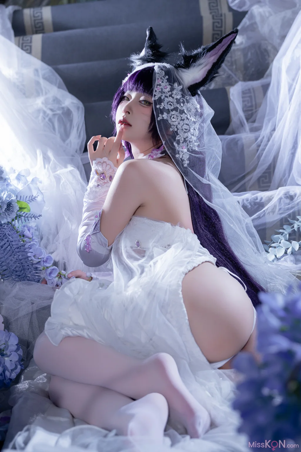 Coser@清水由乃: 碧蓝航线 武藏 紫藤花 (51 photos + 1 video) – Page 3