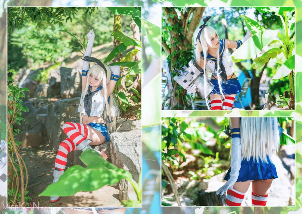 Coser@Kurumi (クルミ): Shimakaze Summer Vacation (17 photos)