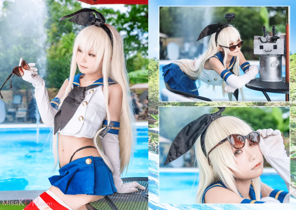 Coser@Kurumi (クルミ): Shimakaze Summer Vacation (17 photos)