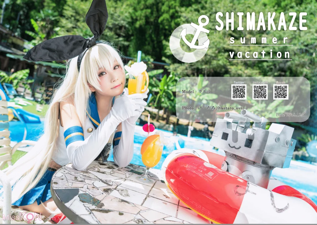 Coser@Kurumi (クルミ): Shimakaze Summer Vacation (17 photos) – Page 2