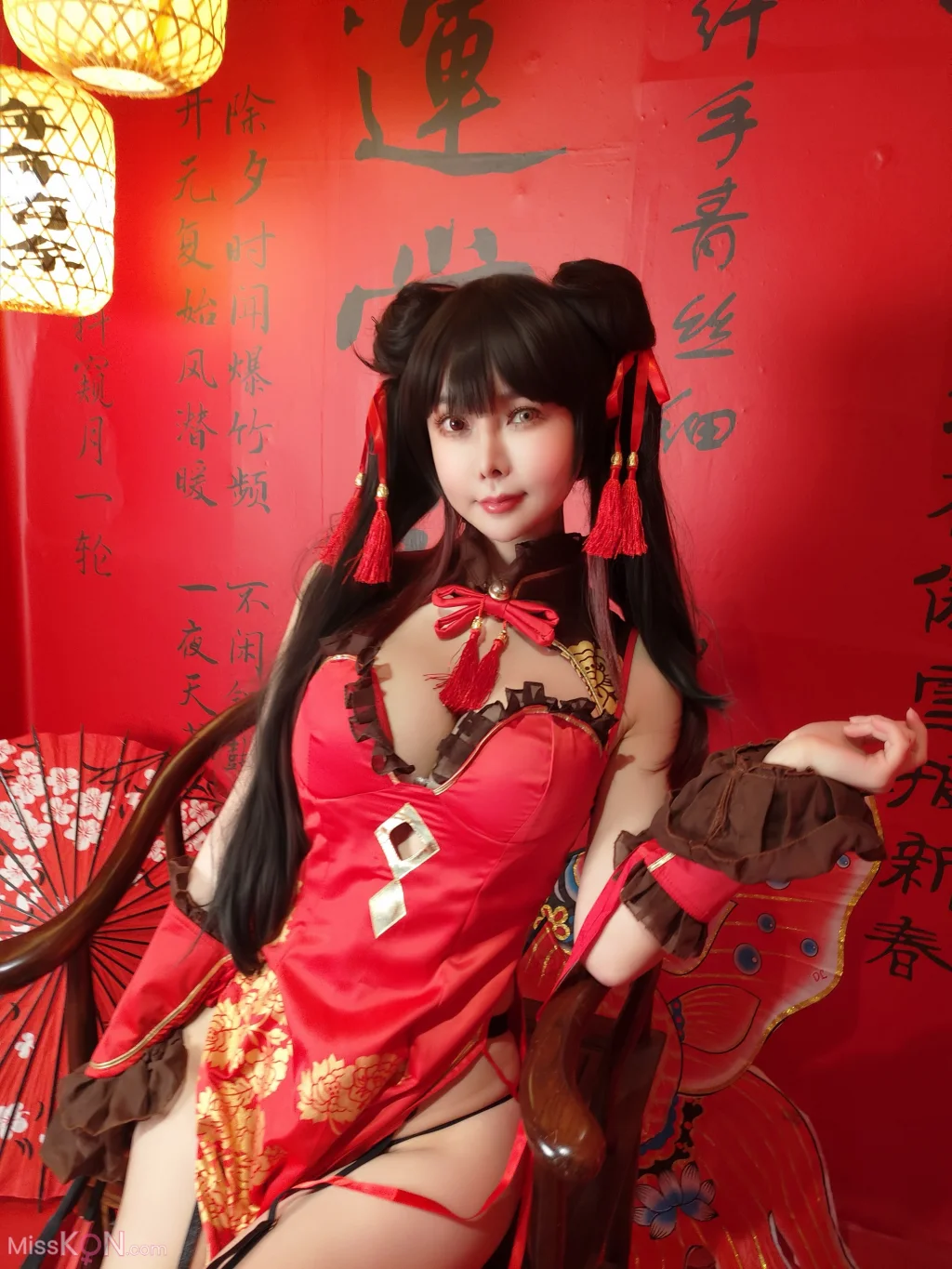 Coser@亚马逊鲶鱼: 时崎狂三 旗袍 (25 photos)