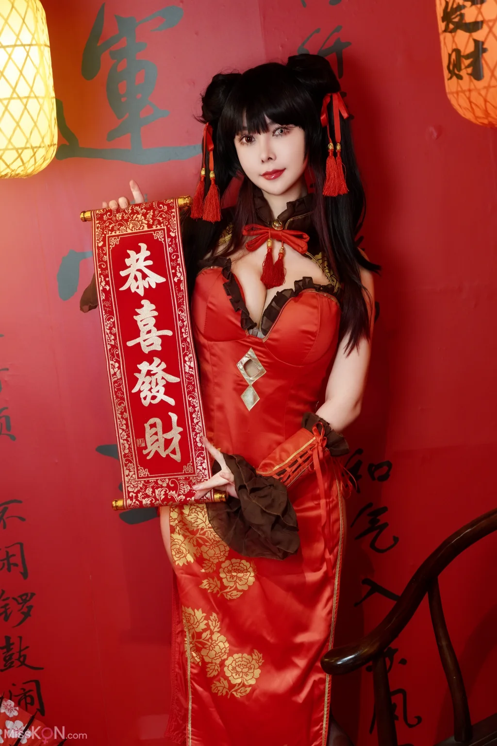 Coser@亚马逊鲶鱼: 时崎狂三 旗袍 (25 photos)