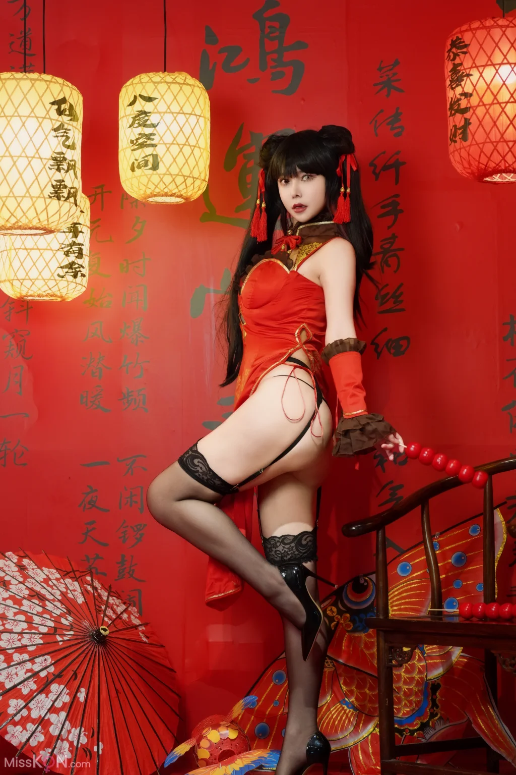 Coser@亚马逊鲶鱼: 时崎狂三 旗袍 (25 photos)