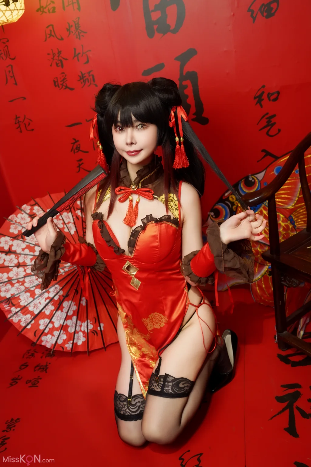 Coser@亚马逊鲶鱼: 时崎狂三 旗袍 (25 photos)