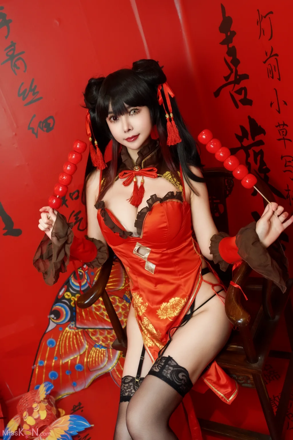 Coser@亚马逊鲶鱼: 时崎狂三 旗袍 (25 photos)