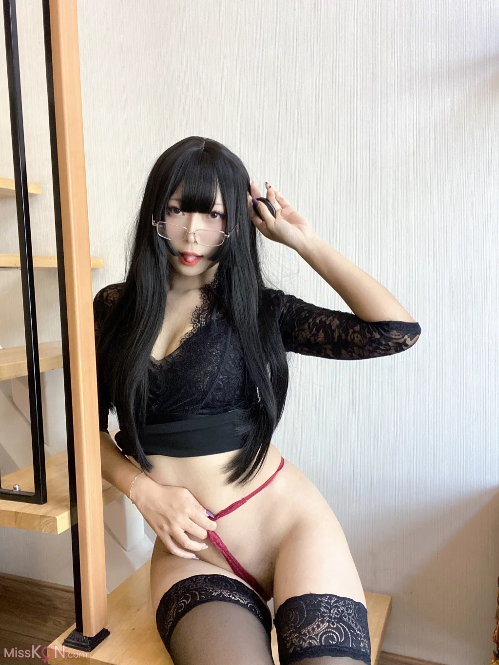 Coser@Money冷冷: 黑蕾丝 (48 photos)