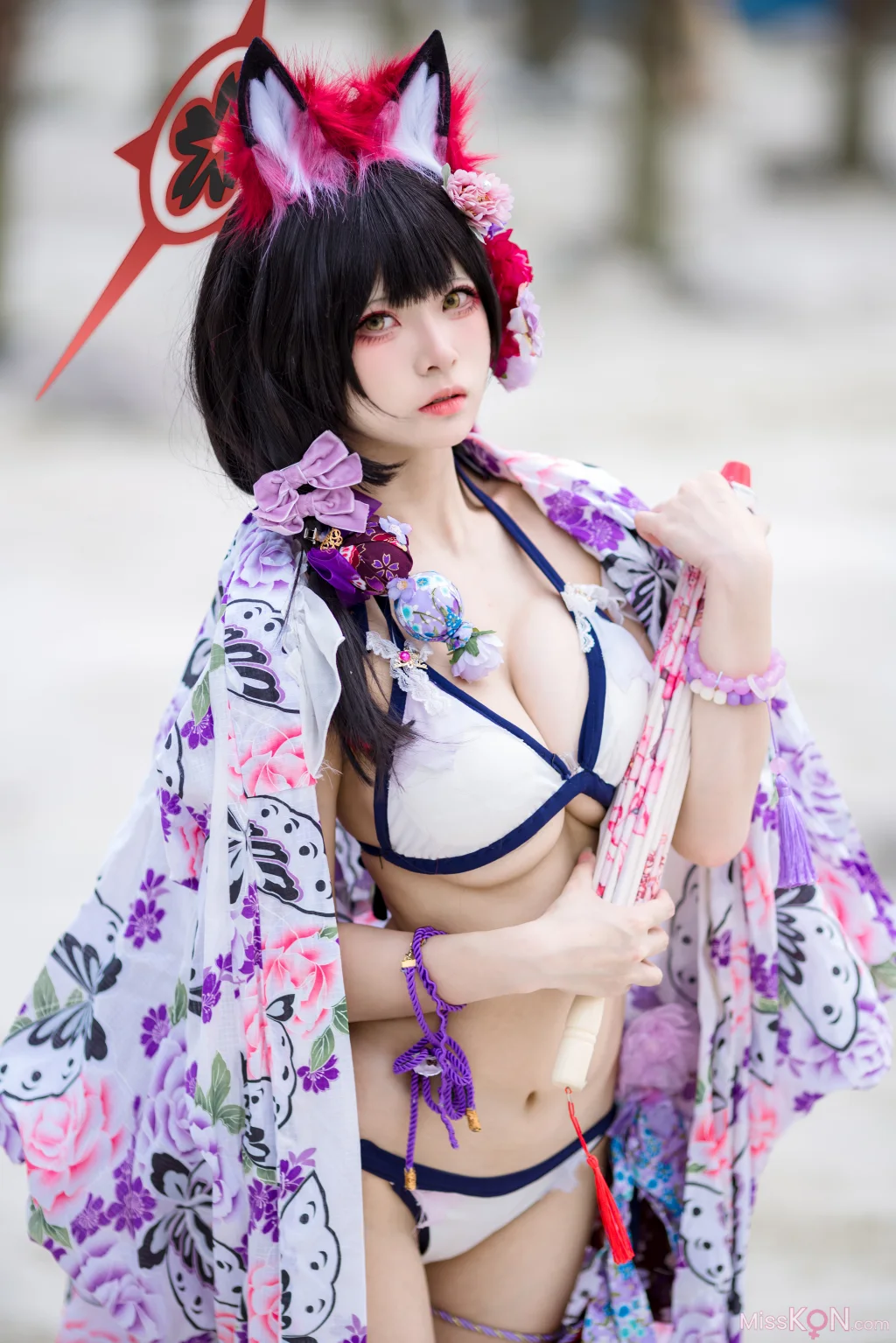 Coser@九柒喵: 蔚蓝档案 狐坂若藻 泳装 (23 photos)