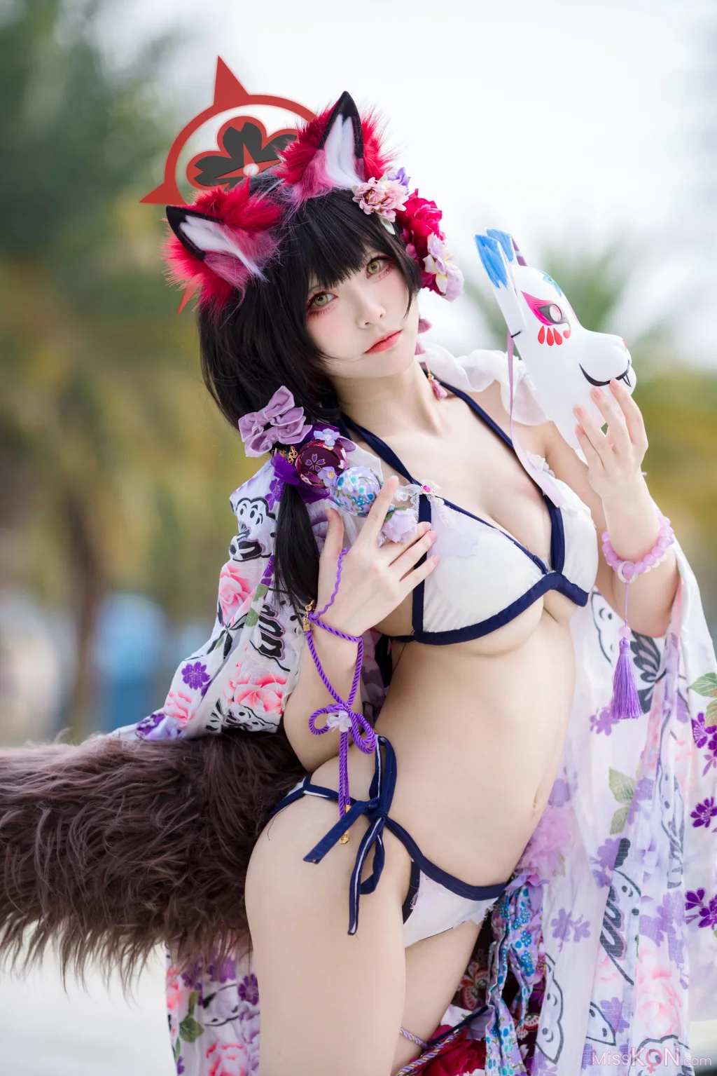 Coser@九柒喵: 蔚蓝档案 狐坂若藻 泳装 (23 photos)