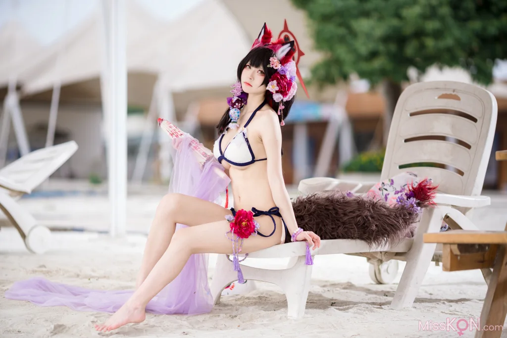 Coser@九柒喵: 蔚蓝档案 狐坂若藻 泳装 (23 photos)