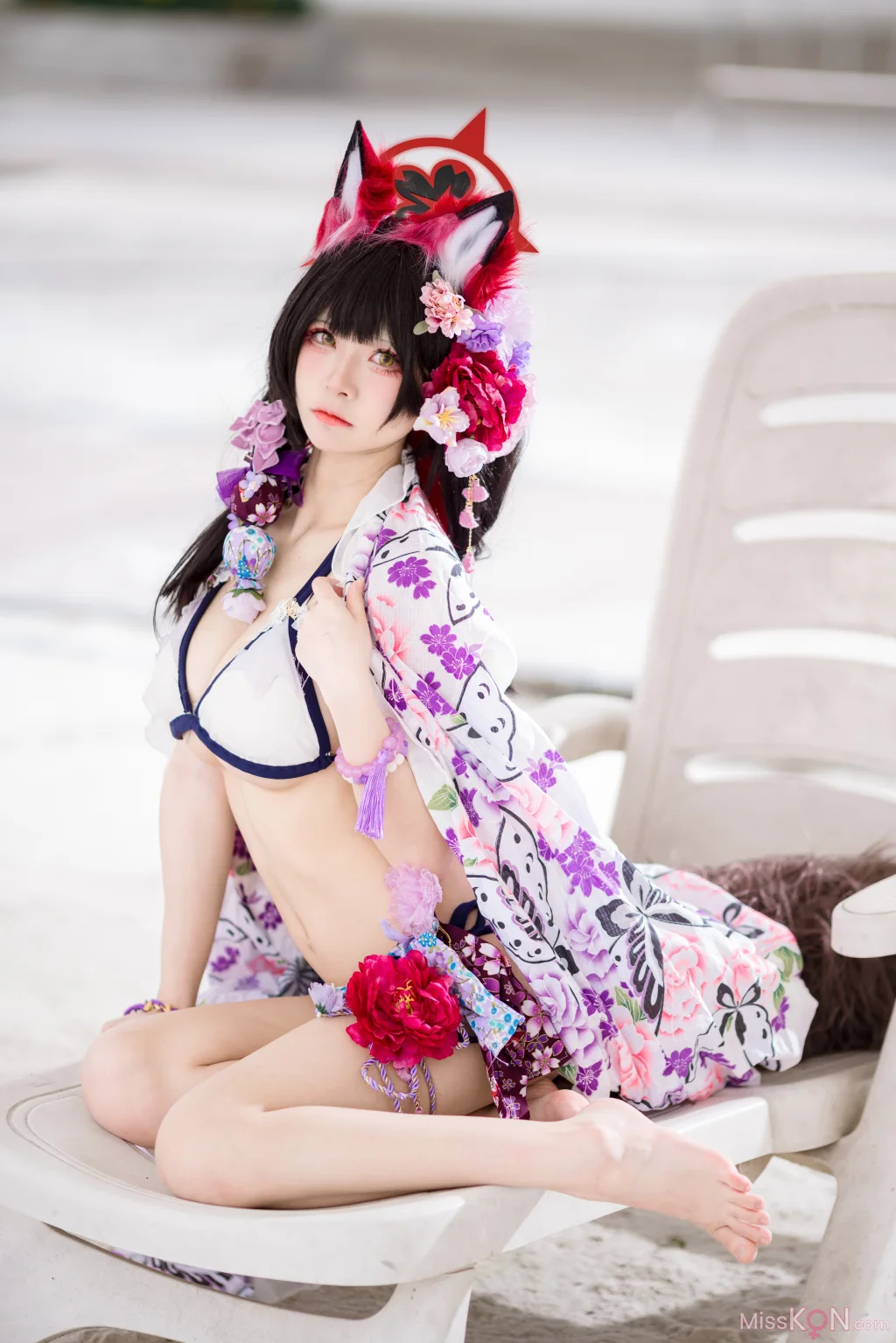 Coser@九柒喵: 蔚蓝档案 狐坂若藻 泳装 (23 photos)