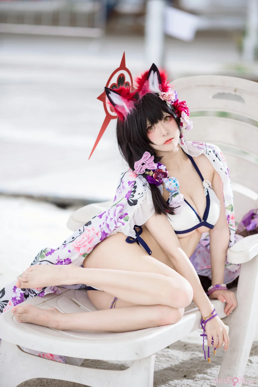 Coser@九柒喵: 蔚蓝档案 狐坂若藻 泳装 (23 photos)