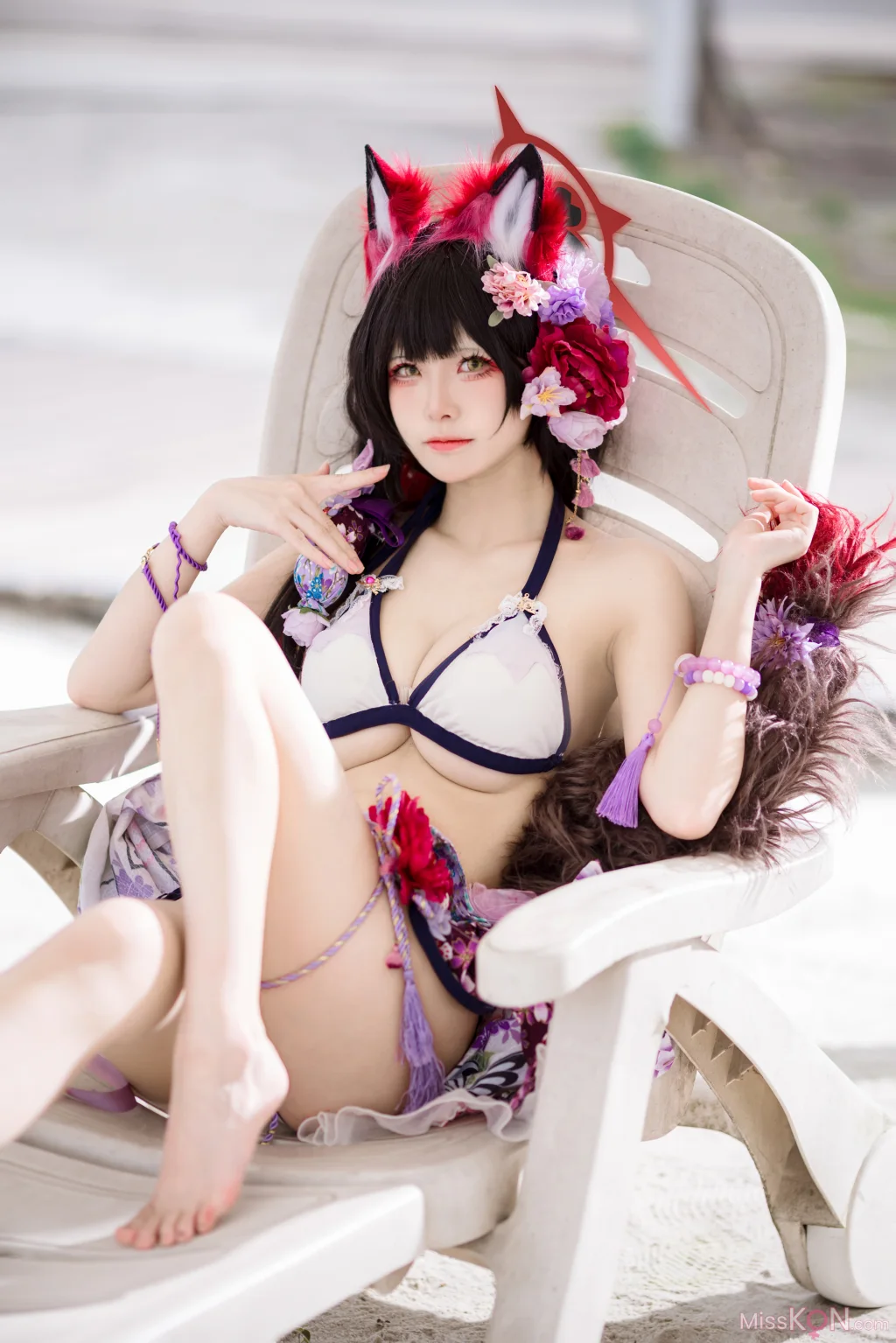 Coser@九柒喵: 蔚蓝档案 狐坂若藻 泳装 (23 photos)