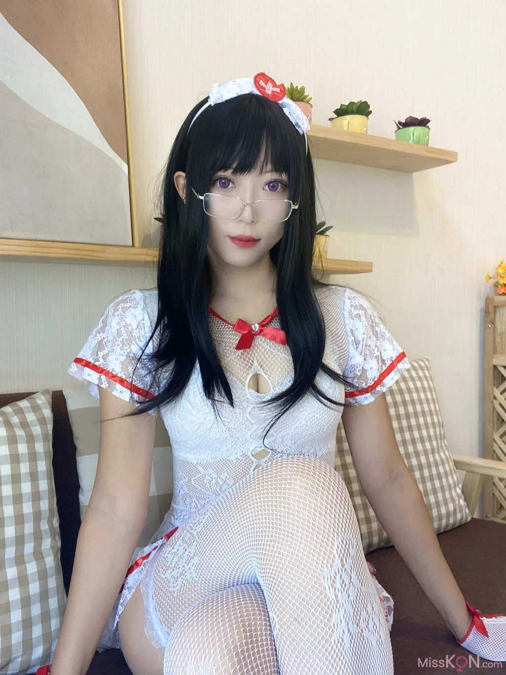 Coser@Money冷冷: 白网护士套 (48 photos)