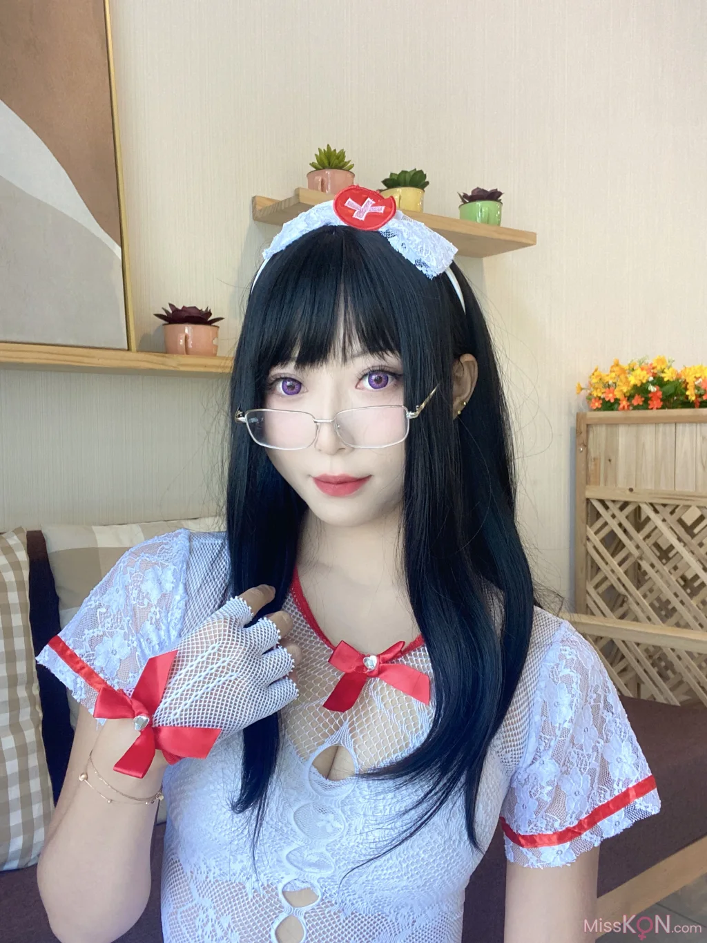 Coser@Money冷冷: 白网护士套 (48 photos)