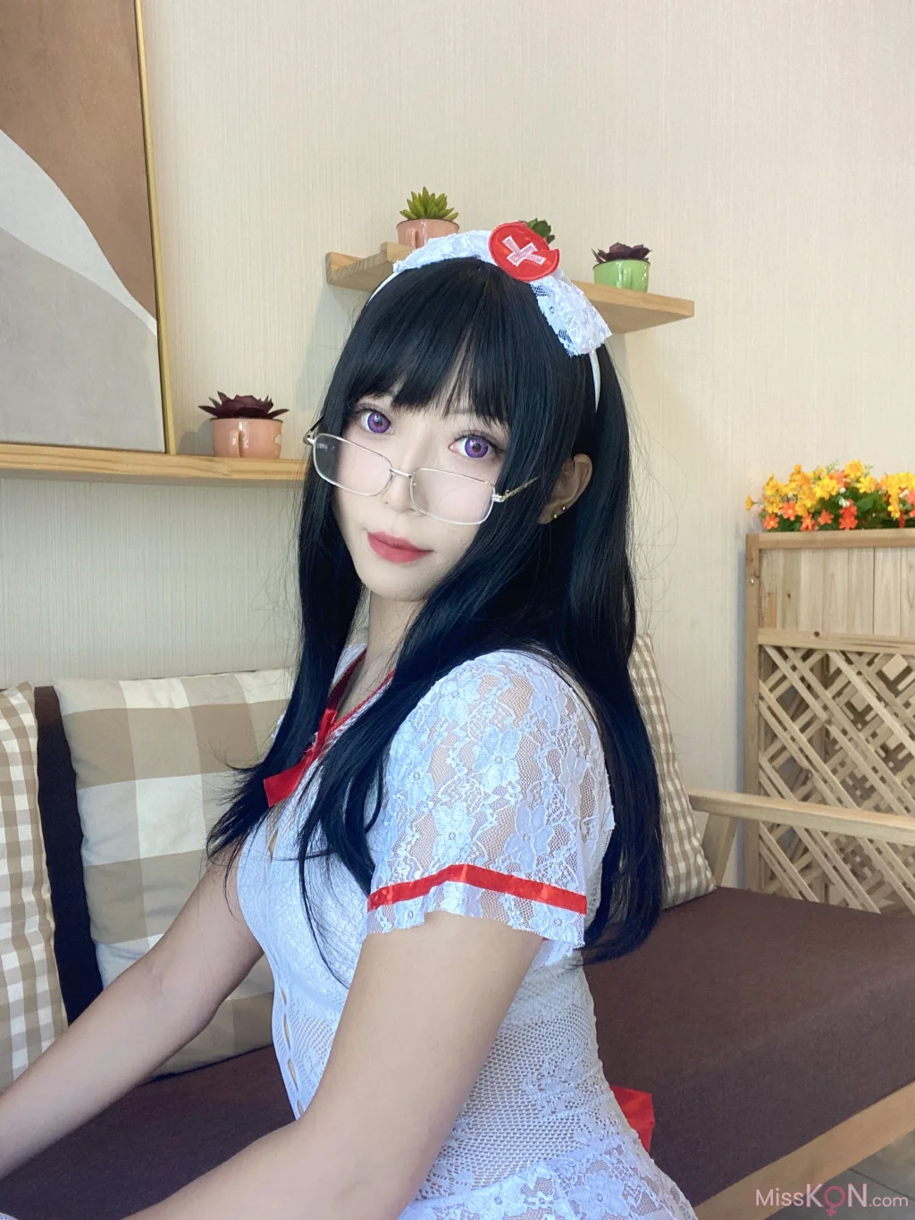 Coser@Money冷冷: 白网护士套 (48 photos)