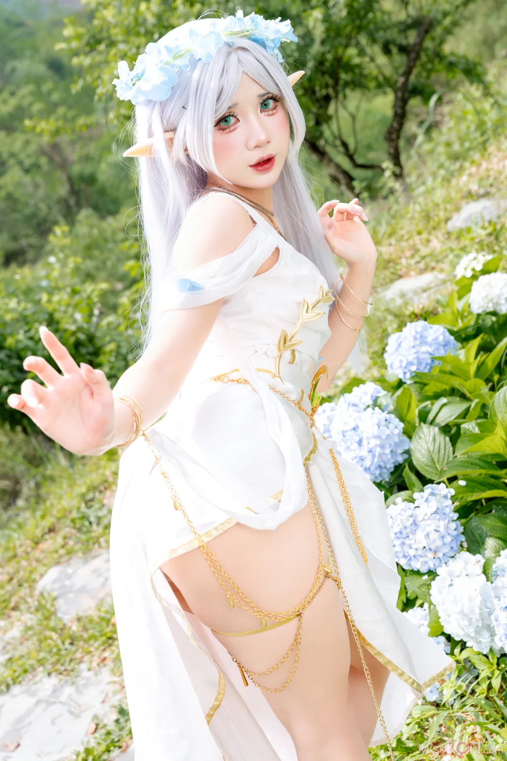 Coser@PoppaChan: Frieren Blue Valley Dress (38 photos)