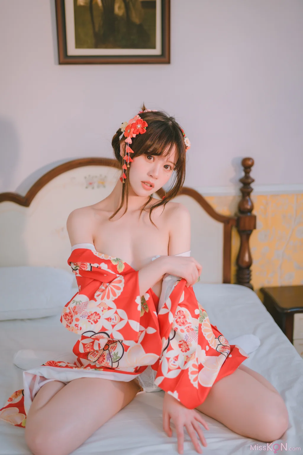 Coser@星黛鹿鹿: 日常 浴衣室内 (49 photos)