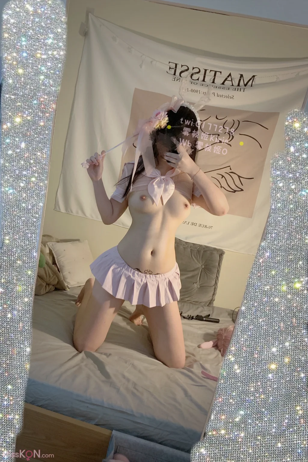 Coser@雾枝姬Kirie: 粉色水手服 (16 photos + 7 videos)
