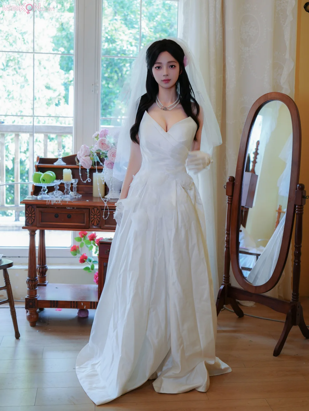 [XR Uncensored] 朱朱molly: R18 秀人网模特 新人首秀 洁白婚纱 (82 photos)