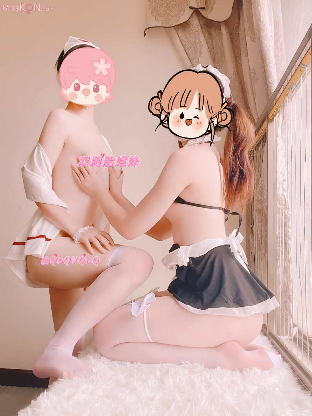 QoQVQoQ(花铁锤姐妹): 顶级双胞胎姐妹私拍合集 (401 photos + 37 videos) – Page 4