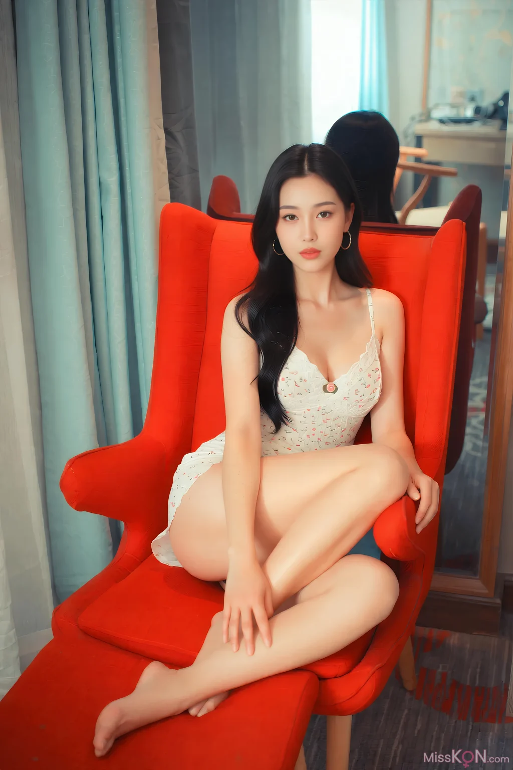 [AIGirl] 乐瑶 白色吊带裙 (81 photos)