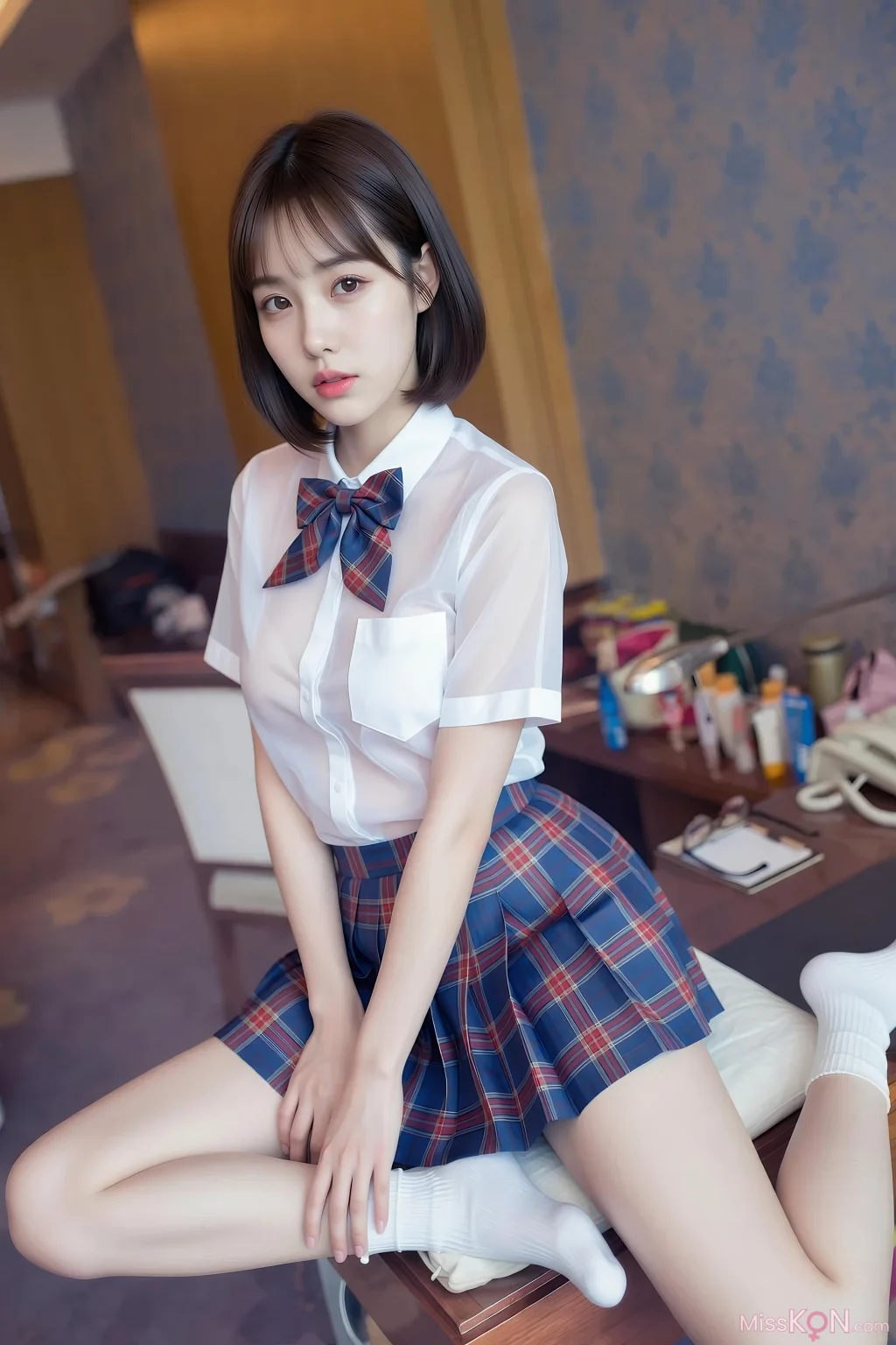 [AIGirl] 小乔不乔 JK裙 (85 photos)